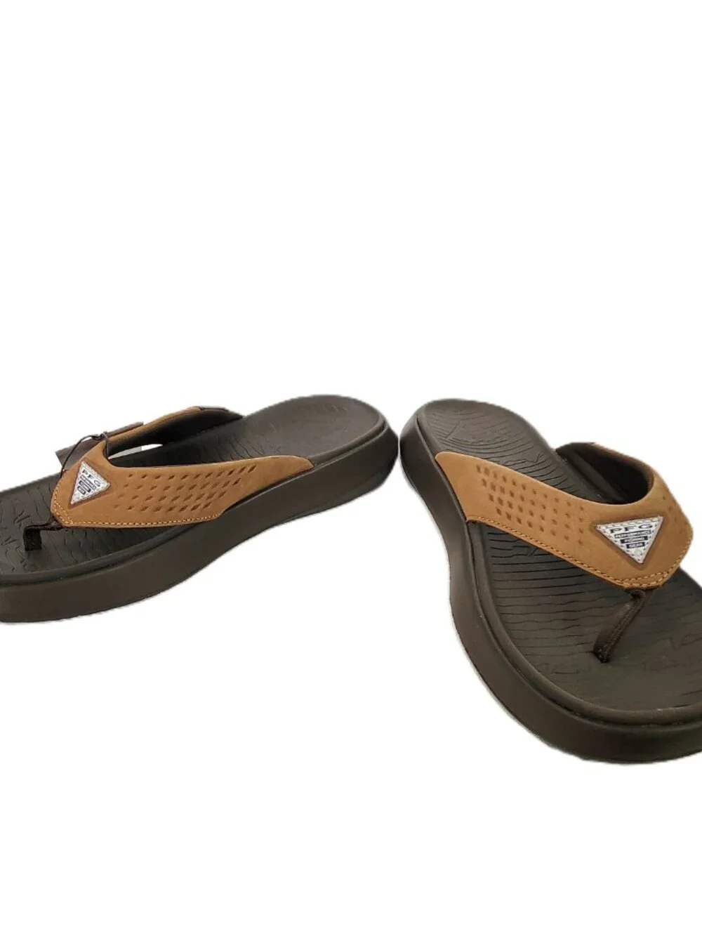 Columbia PFG Boatside Flip Lea Men's Sandals Tundra Light Brown Size 9 NWT